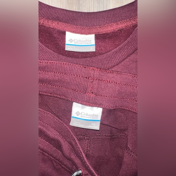 Women’s Columbia French Terry Crew Neck Sweatshirt  And Pants Set XS S - Picture 6 of 8